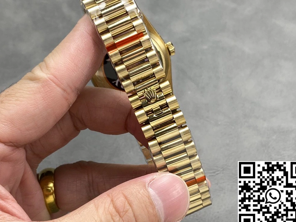 QF Date Day Tungsten Factory Dial Yellow Gold Steel 36mm M128238-0069 Rolex Green v5 0929